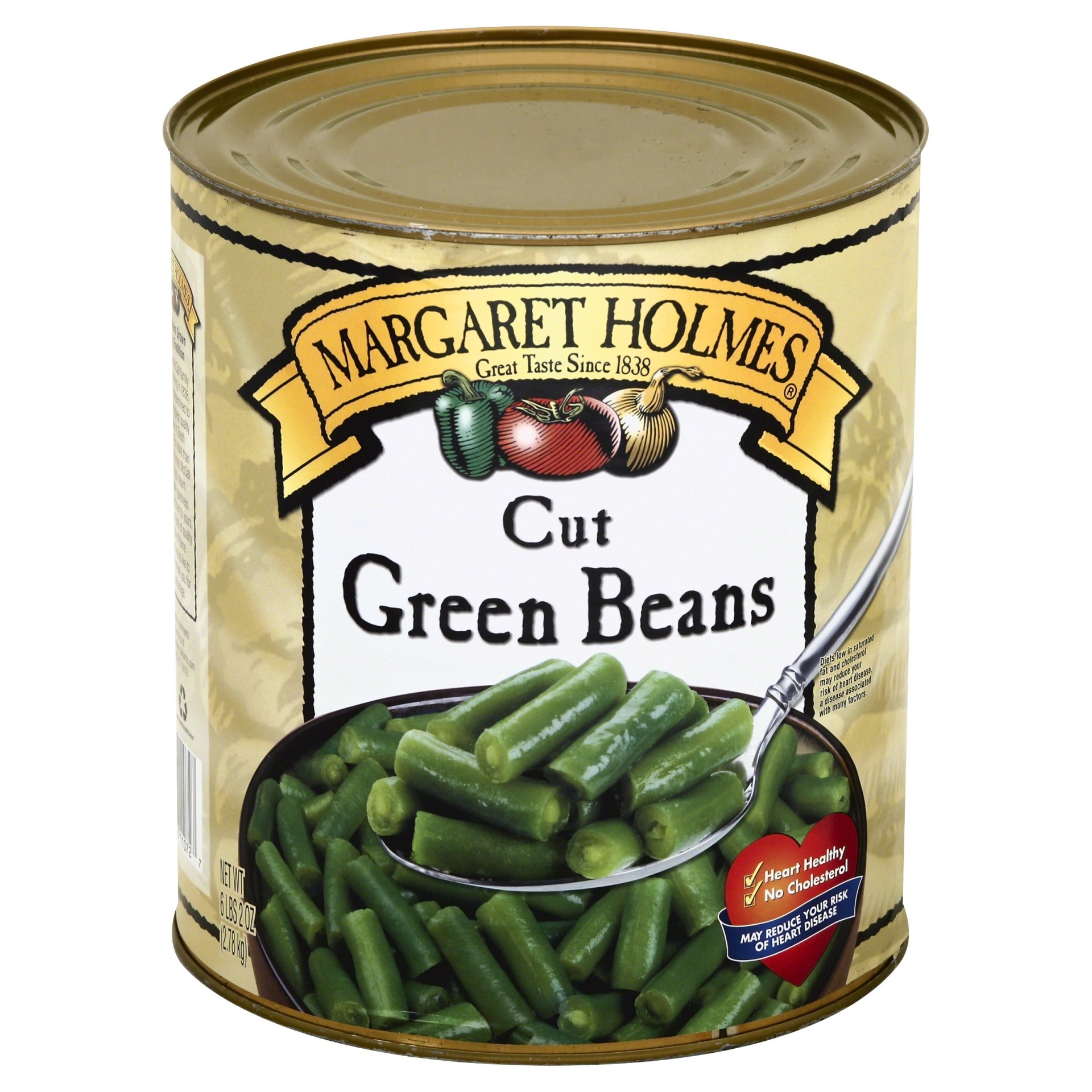 slide 1 of 1, Margaret Holmes Cut Green Beans, 98 oz