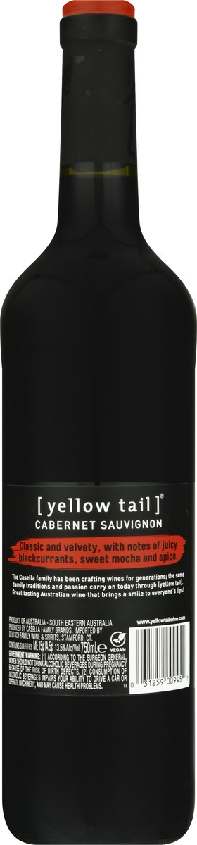 slide 5 of 9, [yellow tail] Australia Cabernet Sauvignon 750 ml, 750 ml