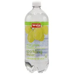 Weis Quality Sparkling White Grape Water - 33.8 fl oz