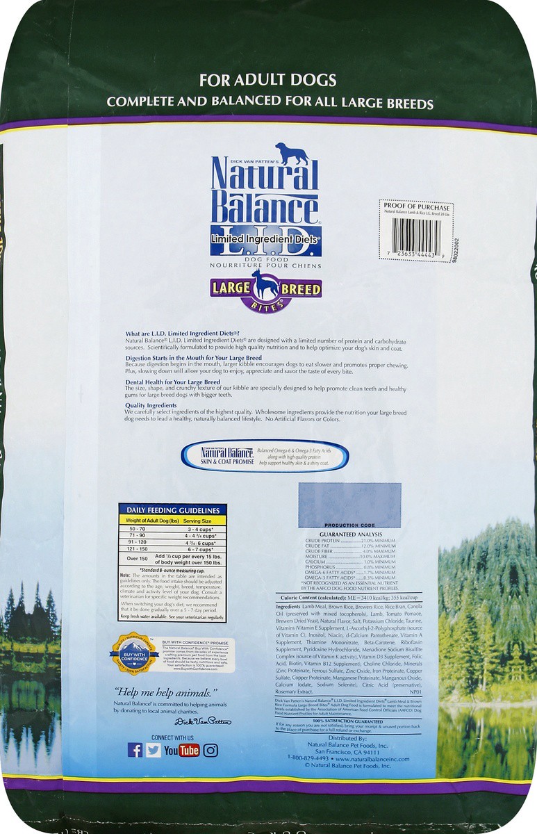 slide 3 of 6, Natural Balance Dog Food 28 lb, 28 lb