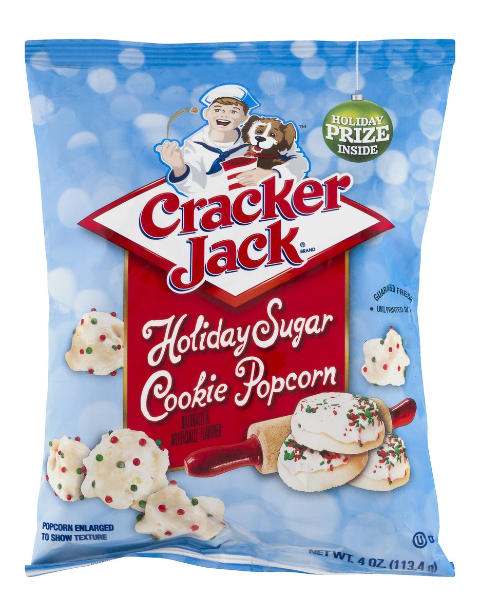 slide 1 of 4, Cracker Jack Holiday Sugar Cookie Popcorn, 4 oz