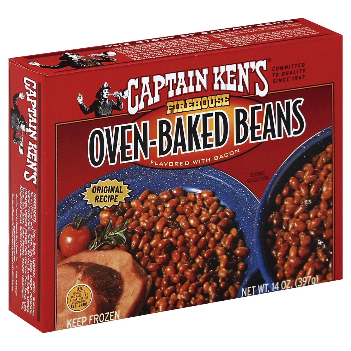 slide 3 of 4, Captain Kens Firehouse Original Recipe Oven-Baked Beans 14 oz, 14 oz