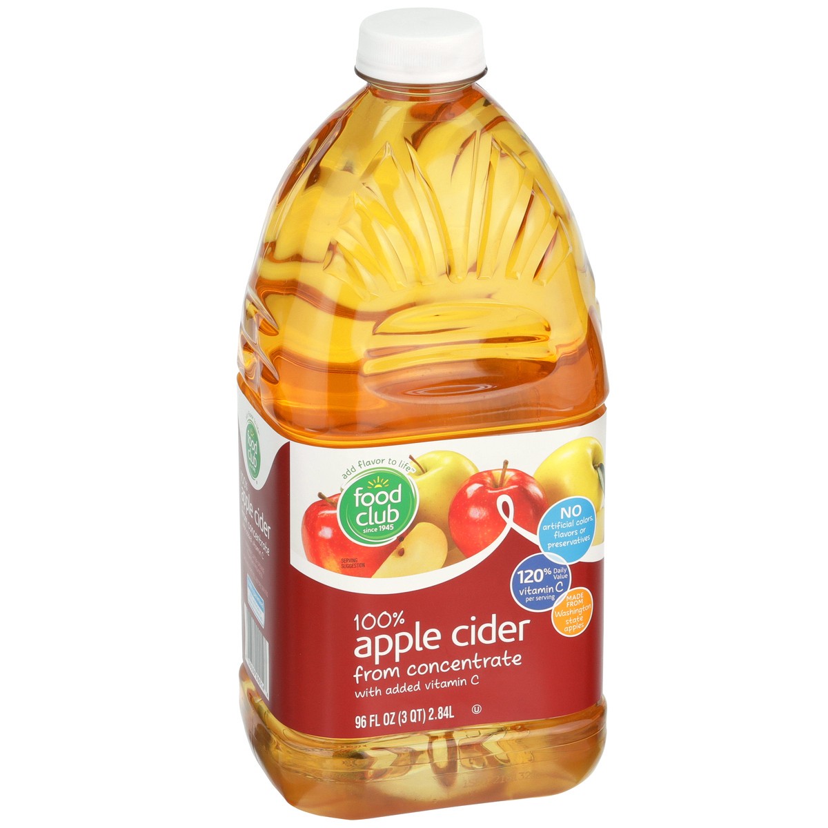 slide 9 of 9, Food Club 100% Apple Cider From Concentrate With Added Vitamin C - 96 oz, 96 oz