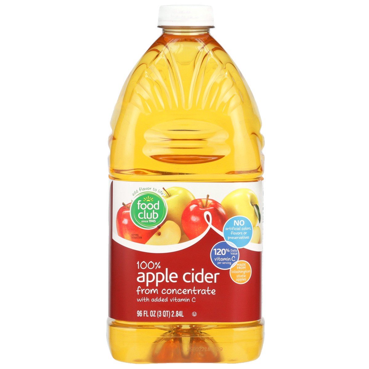 slide 7 of 9, Food Club 100% Apple Cider From Concentrate With Added Vitamin C - 96 oz, 96 oz