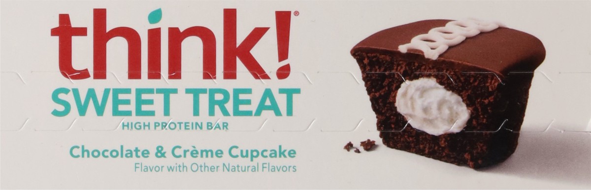 slide 4 of 9, think! High Protein Chocolate & Creme Cupcake Layered Protein Bar 5 - 2.01 oz Bars, 5 ct