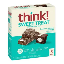 Think! High Protein Chocolate & Creme Cupcake Layered Protein Bar - 5 - 2.01 oz Bars