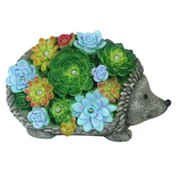 Evergreen Solar Succulent Hedgehog Garden Statue