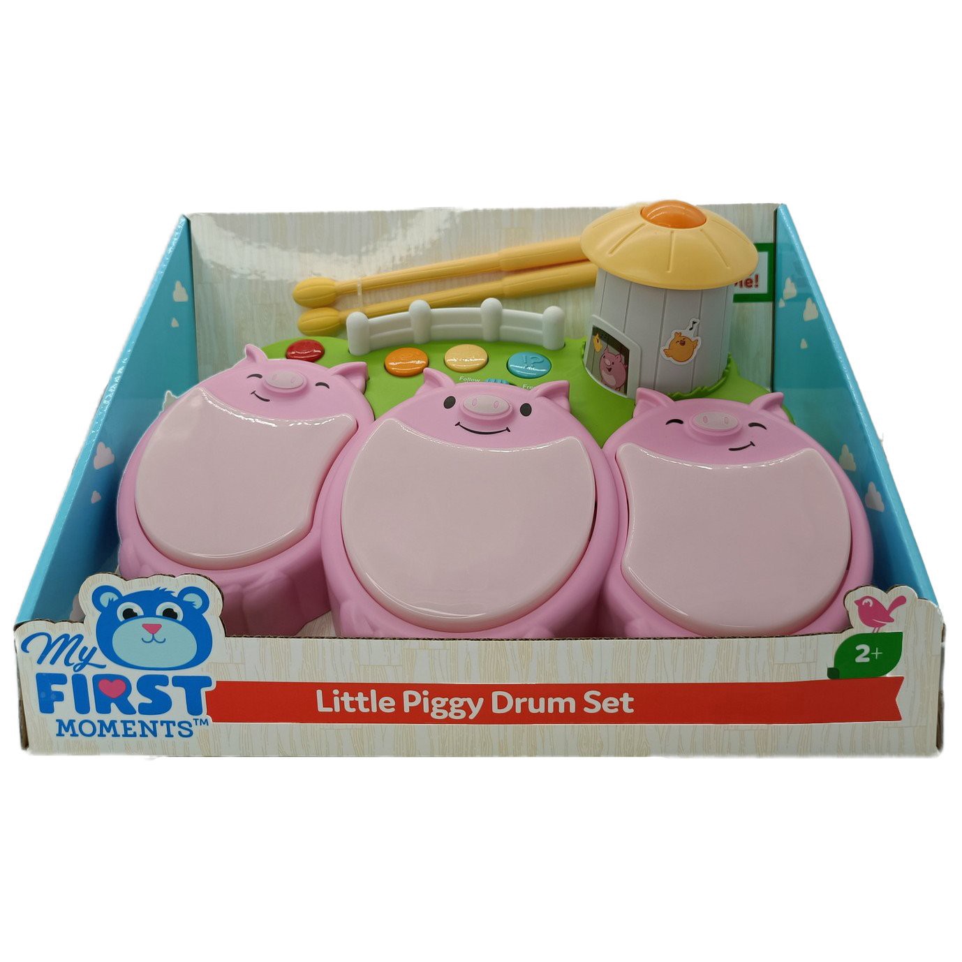 slide 1 of 1, My First Moments Little Piggy Drum Set, 1 ct