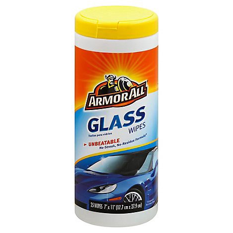 slide 1 of 1, Armor All Wipes Glass - 25 Count, 25 ct