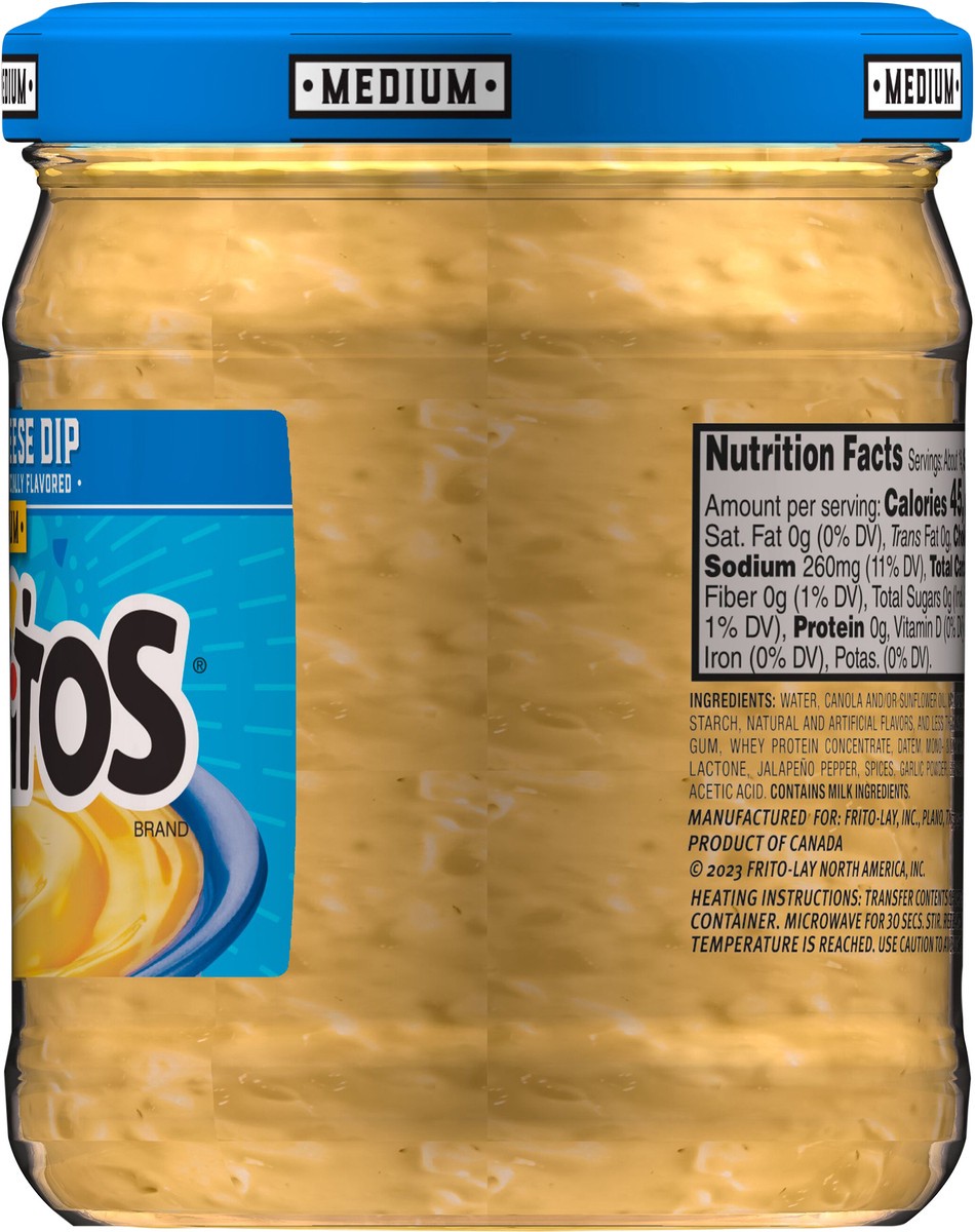 slide 10 of 11, Tostitos Cheese Dip, Nacho, Medium, 15.75 oz