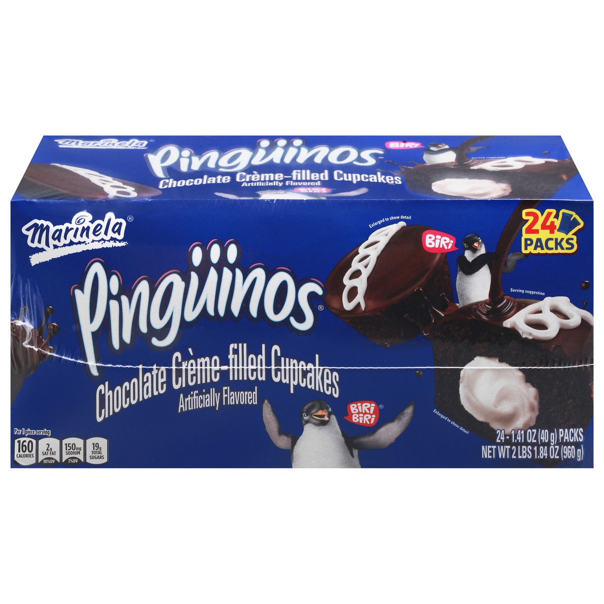 slide 1 of 10, Marinela Pinguinos Creme-Filled Cupcakes, 24 ct; 1.74 oz