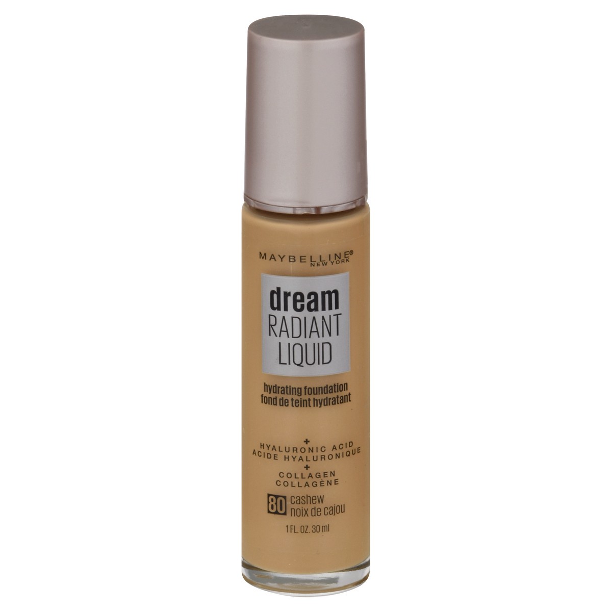 slide 3 of 11, Maybelline Dream Radiant Liquid Cashew 80 Hydrating Foundation 1 oz, 1 oz