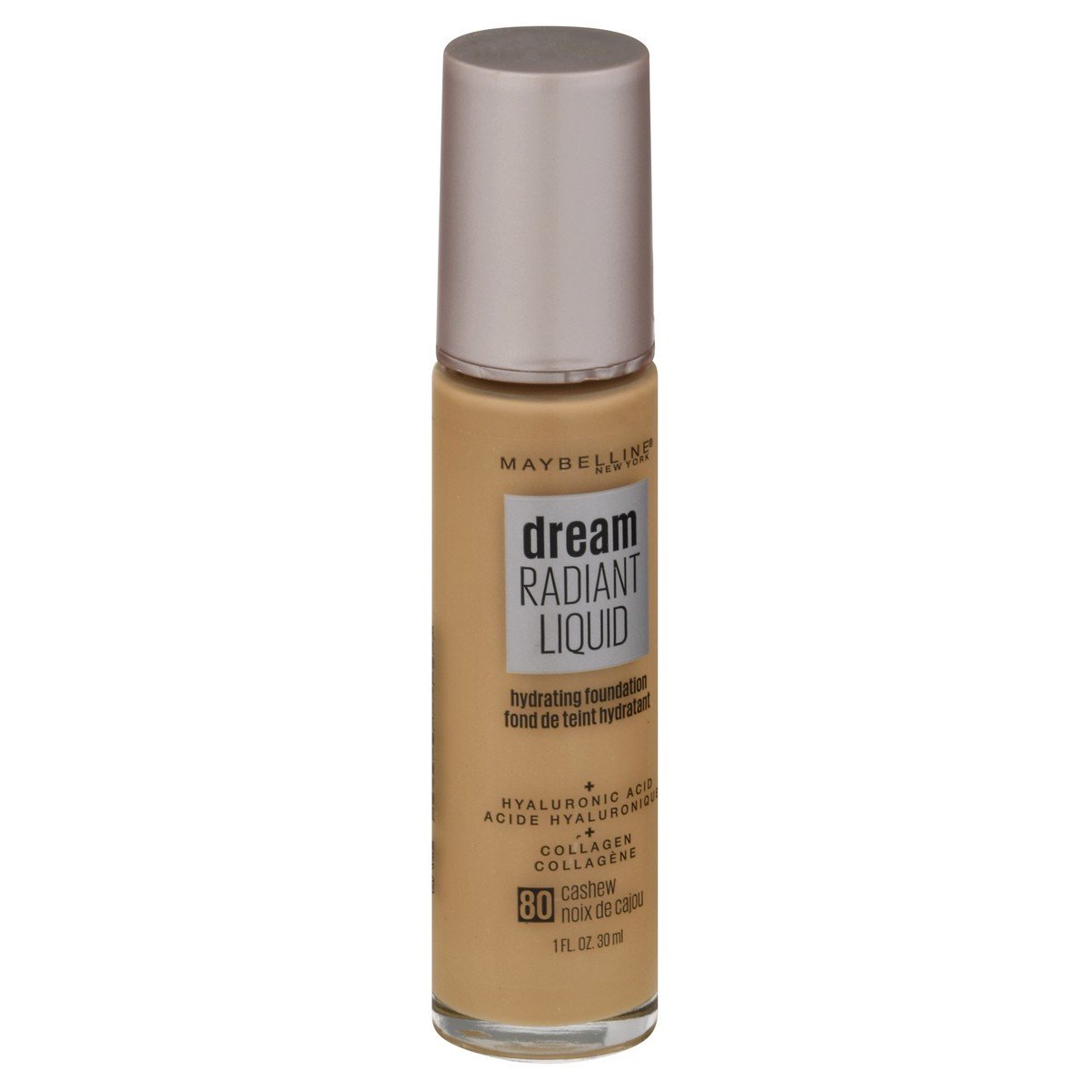 slide 4 of 11, Maybelline Dream Radiant Liquid Cashew 80 Hydrating Foundation 1 oz, 1 oz