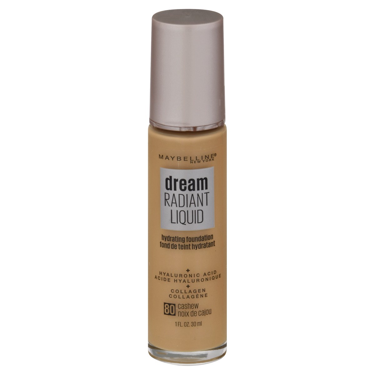 slide 7 of 11, Maybelline Dream Radiant Liquid Cashew 80 Hydrating Foundation 1 oz, 1 oz