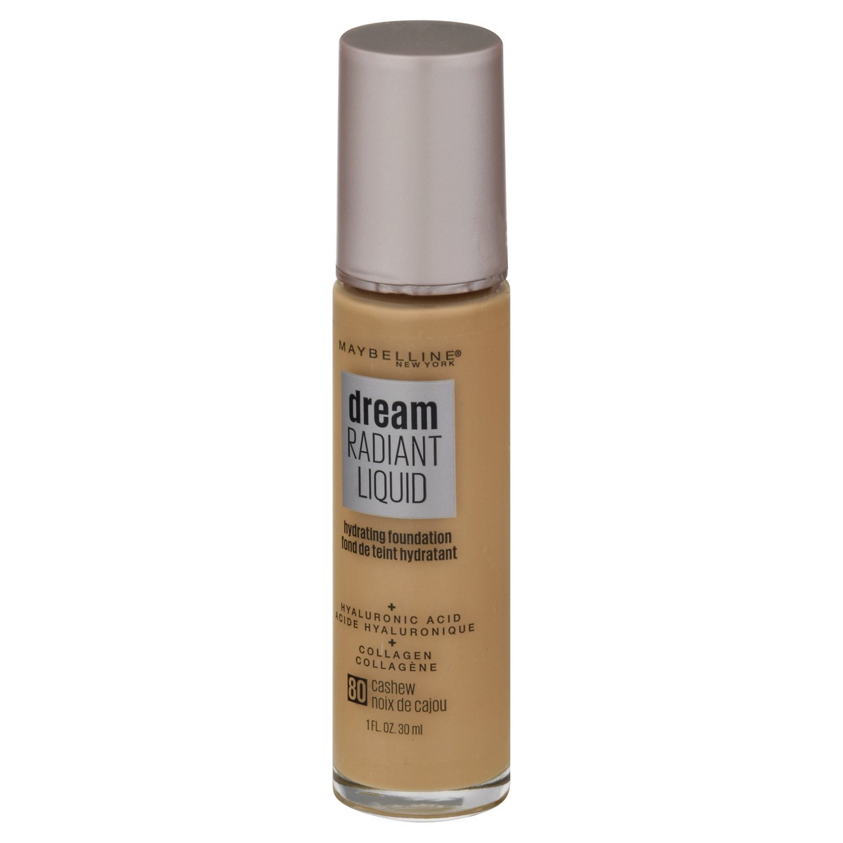 slide 8 of 11, Maybelline Dream Radiant Liquid Cashew 80 Hydrating Foundation 1 oz, 1 oz