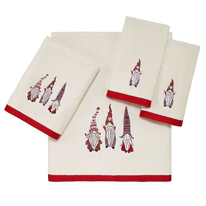 slide 2 of 2, Avanti Christmas Gnomes Bath Towel - Ivory, 1 ct