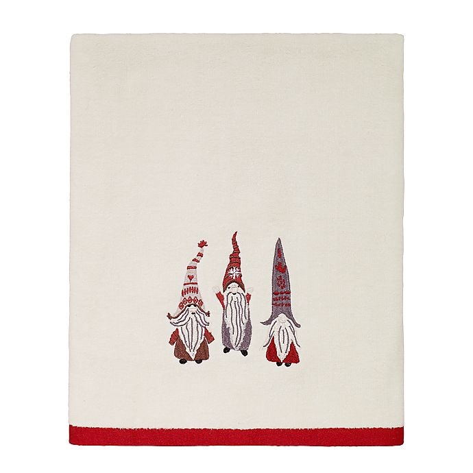 slide 1 of 2, Avanti Christmas Gnomes Bath Towel - Ivory, 1 ct