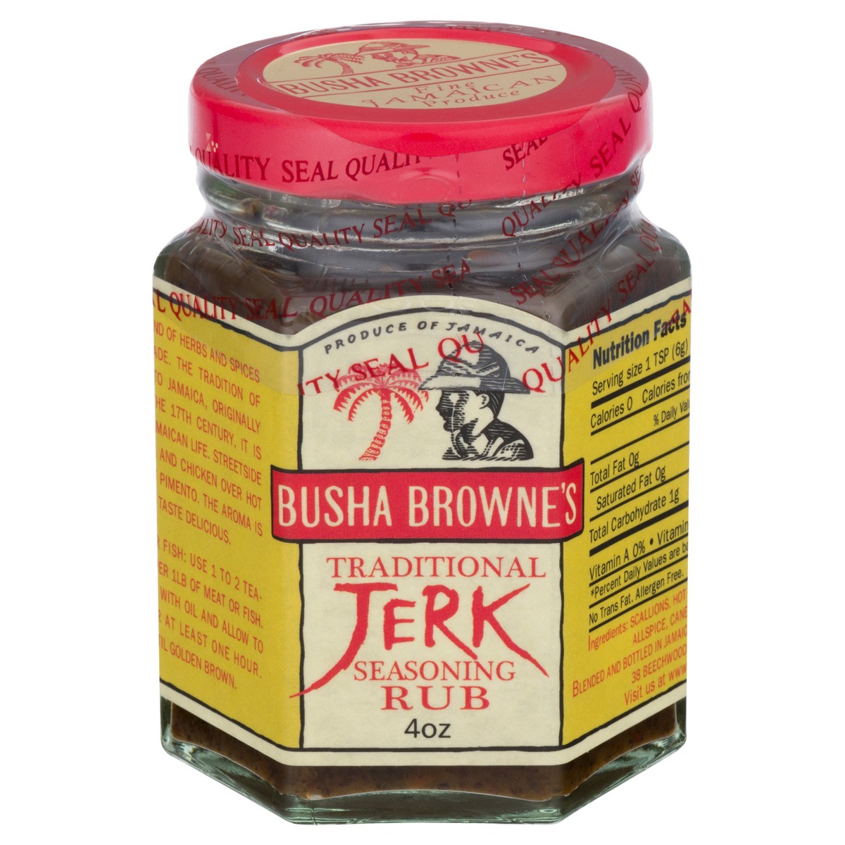 slide 1 of 12, Busha Browne's Traditional Jerk Seasoning Rub 4 oz, 4 oz