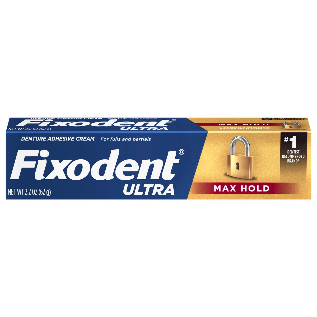 slide 1 of 5, Fixodent Ultra Denture Adhesive Cream, 2.2 oz