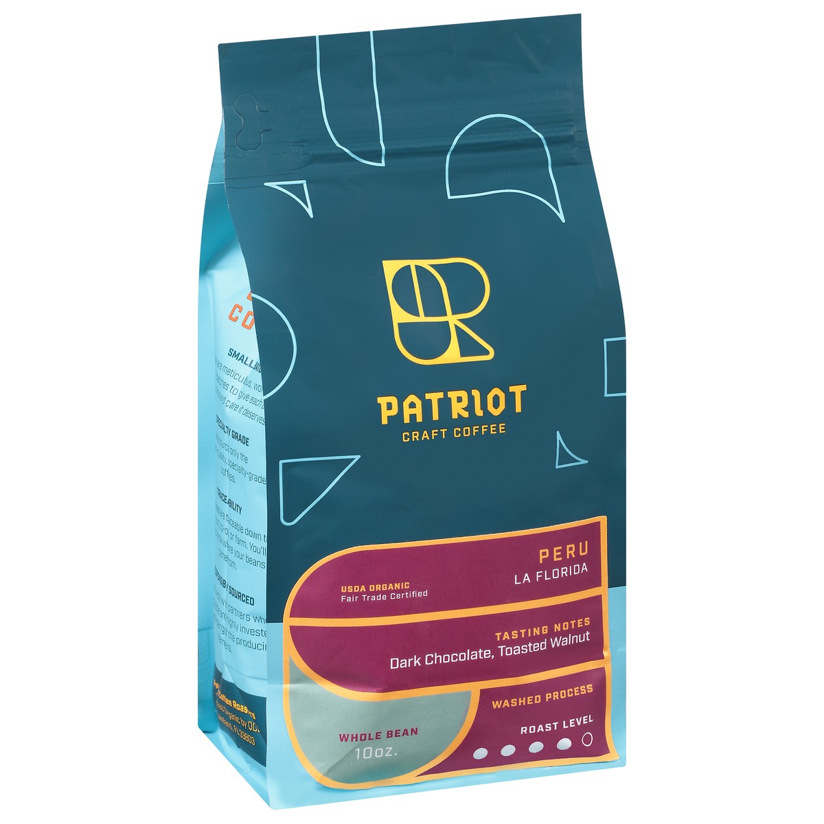 slide 5 of 9, Patriot Peru La Florida Whole Bean Coffee- 10 oz, 10 oz