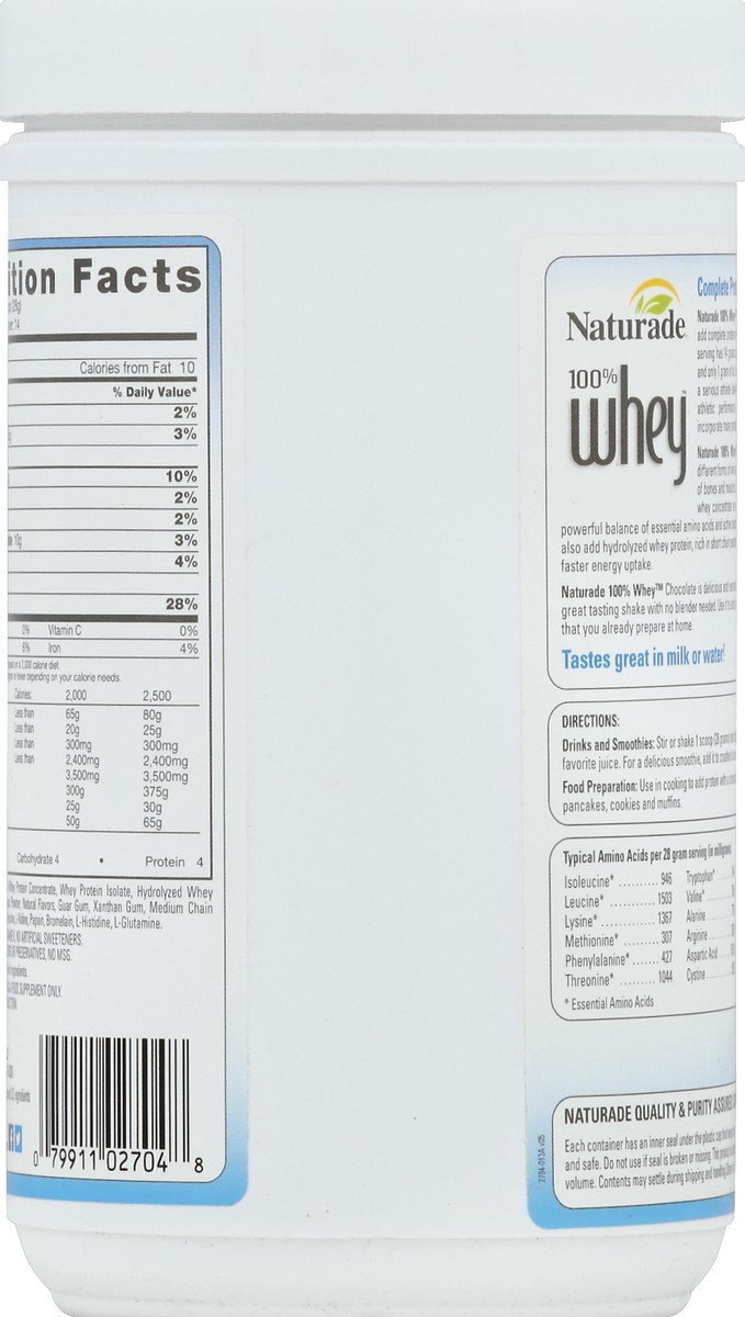 slide 3 of 3, Naturade Chocolate Flavor 100% Whey Protein Booster, 14 oz