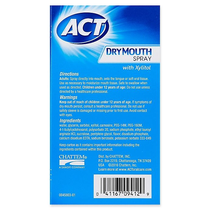slide 2 of 3, ACT Dry Mouth Spray Soothing Mint, 1 fl oz