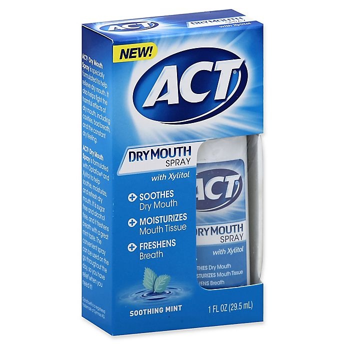 slide 1 of 3, ACT Dry Mouth Spray Soothing Mint, 1 fl oz