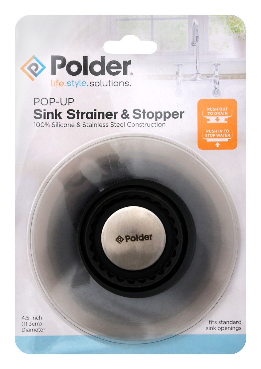 slide 4 of 7, Polder Strainer & Stopper 1 ea, 1 ct