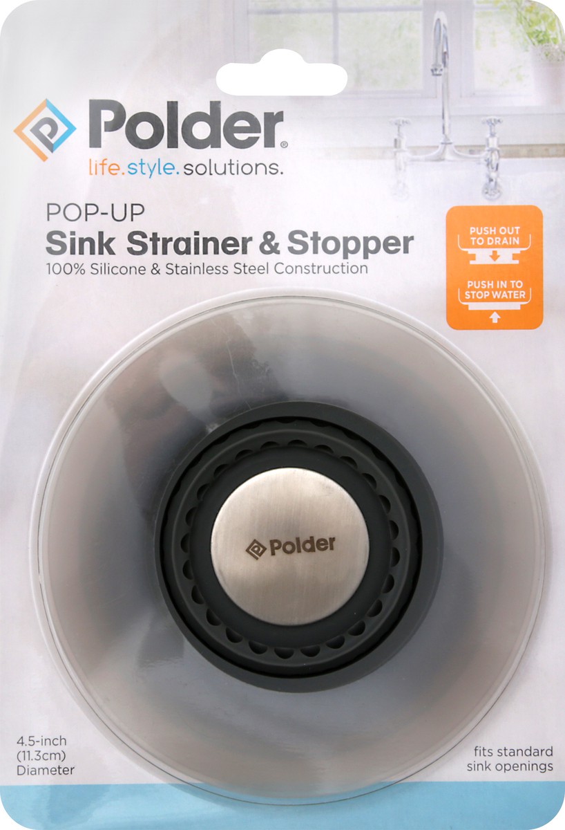 slide 1 of 7, Polder Strainer & Stopper 1 ea, 1 ct