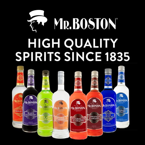 slide 4 of 5, Mr. Boston Watermelon Schnapps, 1 liter