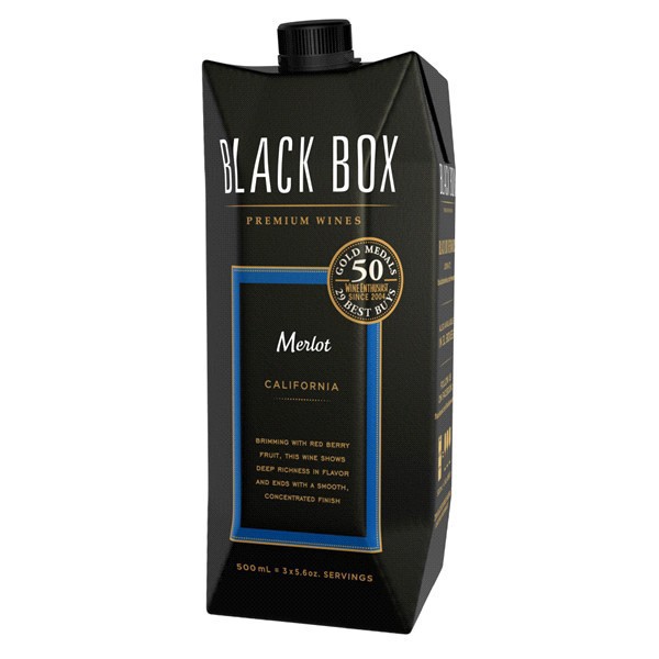 slide 8 of 13, Black Box Tetra Merlot, 500 ml