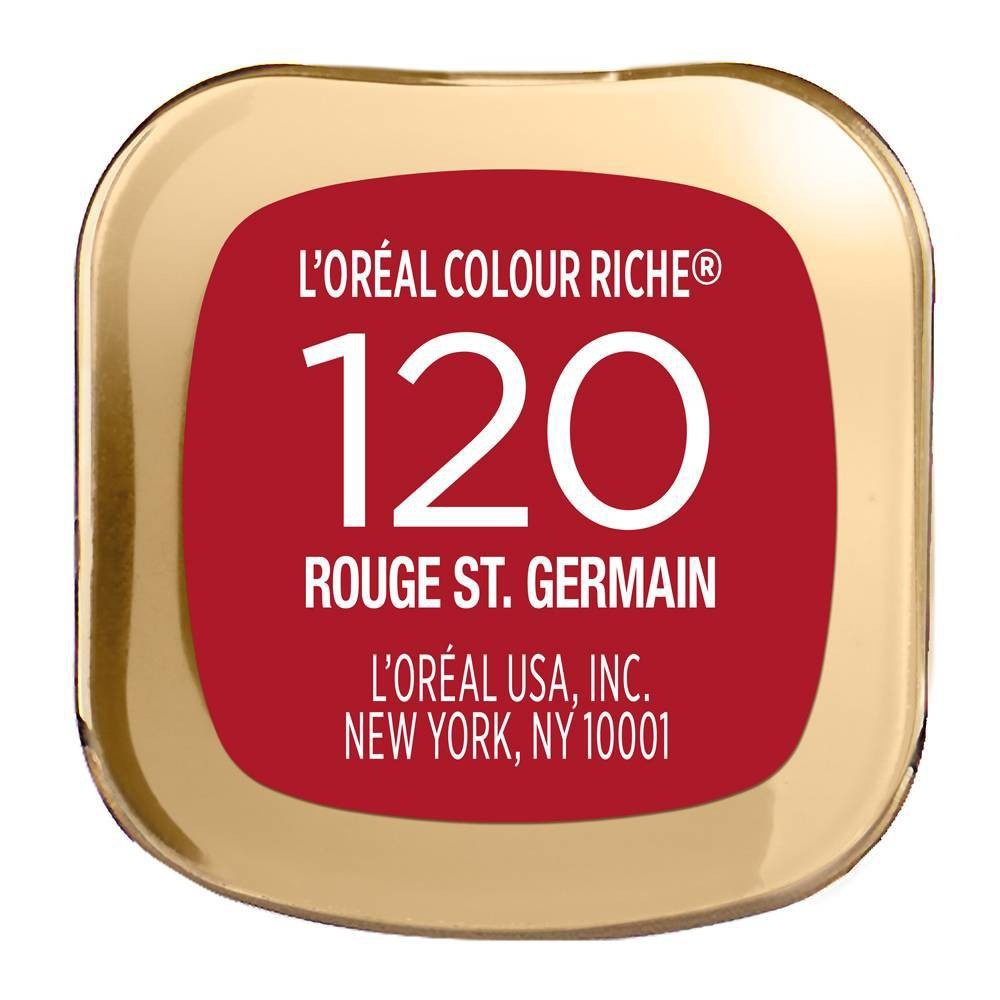 slide 5 of 8, L'Oréal Colour Riche Original Satin Lipstick for Moisturized Lips, Rouge St. Germain 120, 0.13 oz