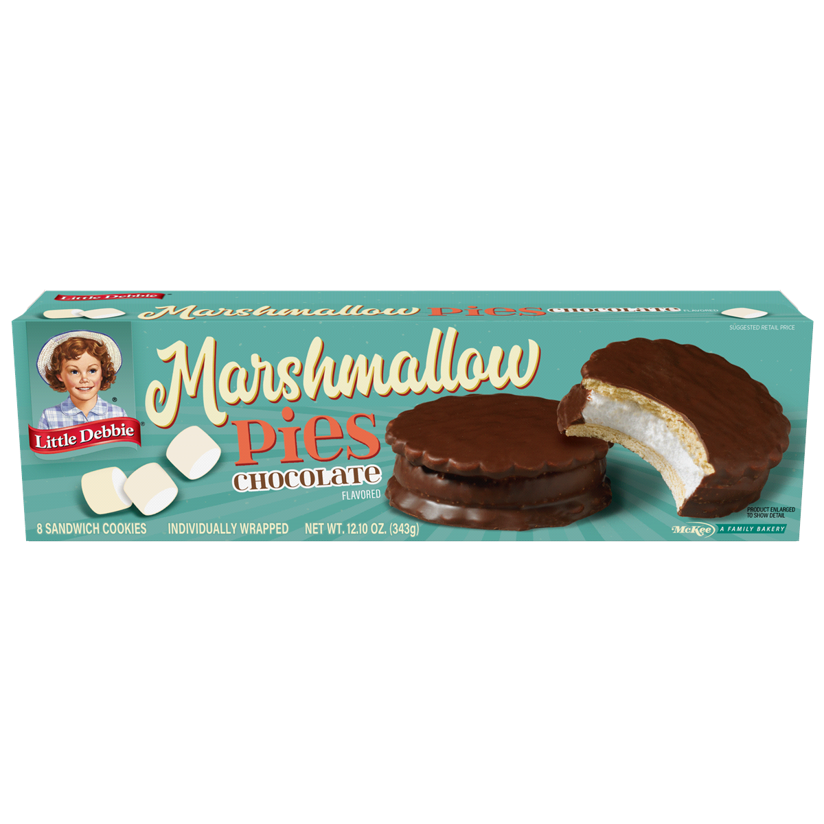 slide 1 of 6, Little Debbie Chocolate Marshmallow Pie, 8 ct; 1.5 oz