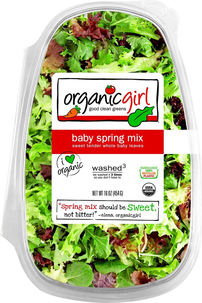 slide 2 of 3, Organic Girl Baby Spring Mix, 16 oz