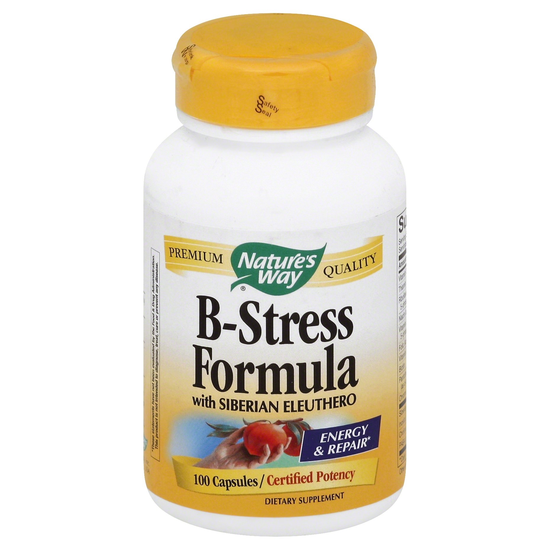 Nature's Way B-Stress Formula With Siberian Eleuthero Capsules 100 Ct ...