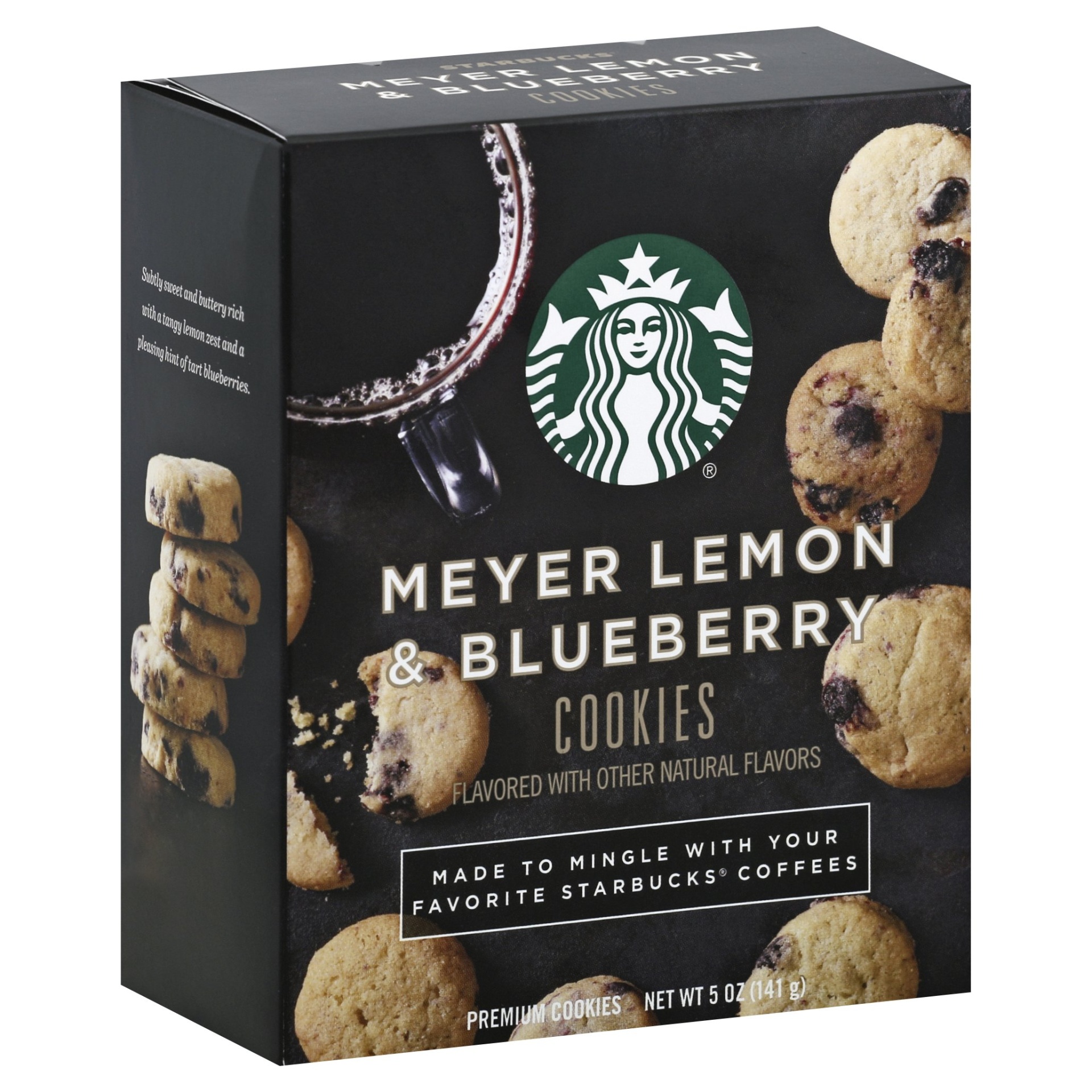 slide 1 of 8, Starbucks Meyer Lemon And Blueberry Cookies, 5 oz