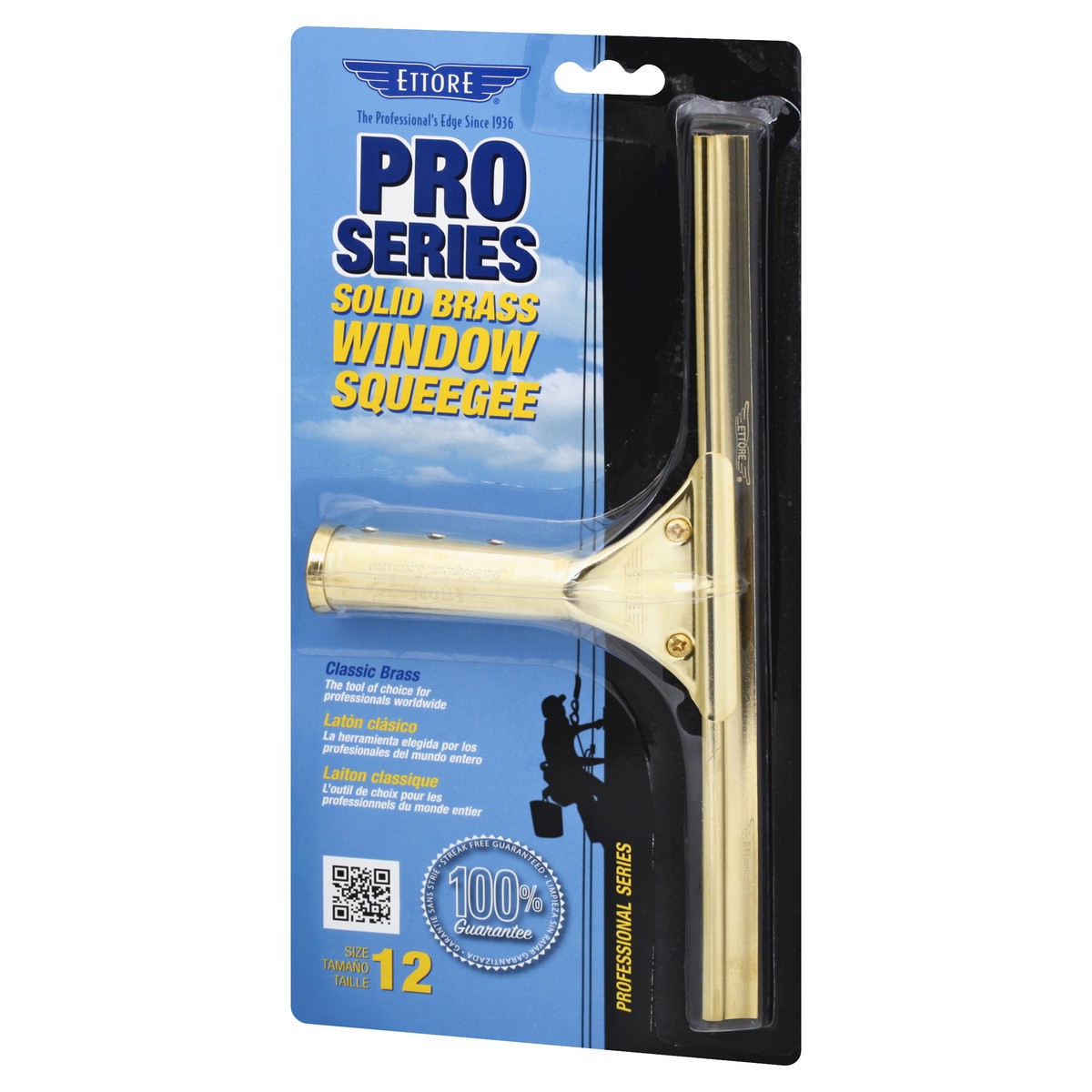slide 4 of 11, Ettore Brass Window Squeegee 12 Inches, 1 ct
