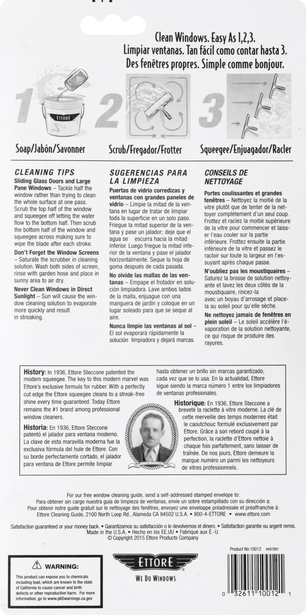 slide 8 of 11, Ettore Brass Window Squeegee 12 Inches, 1 ct