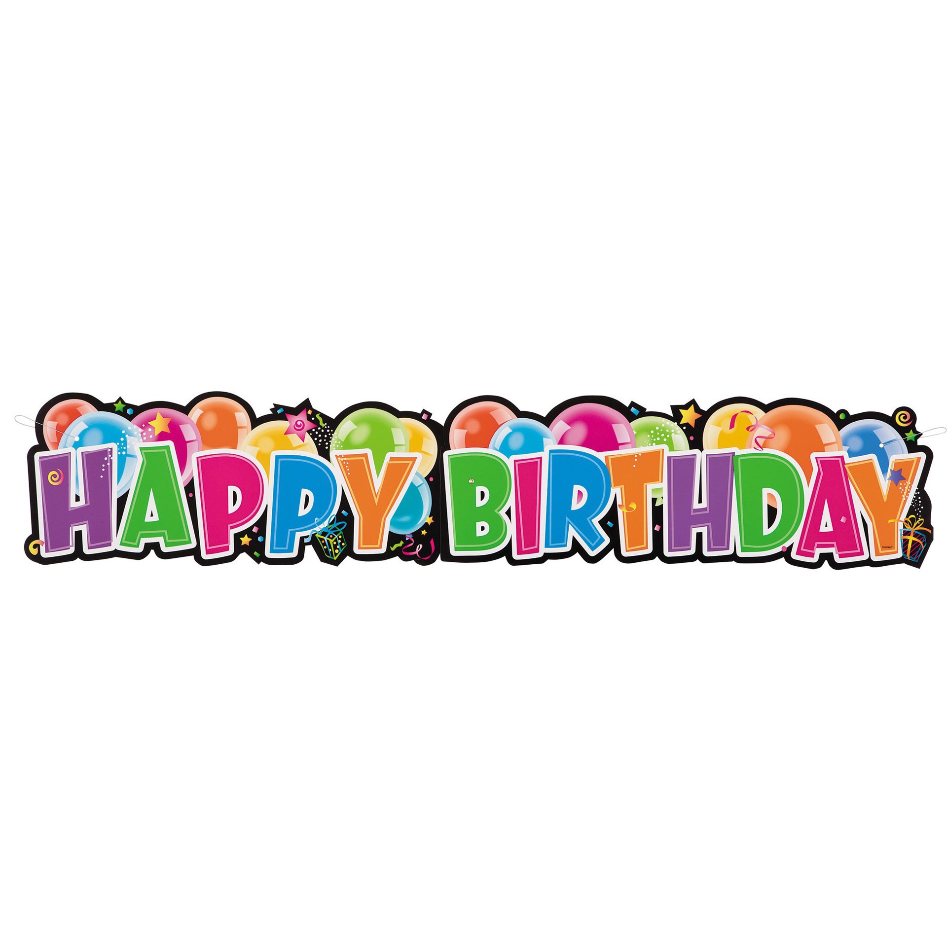 slide 1 of 1, Unique Industries Giant Happy Birthday Banner, 1 ct