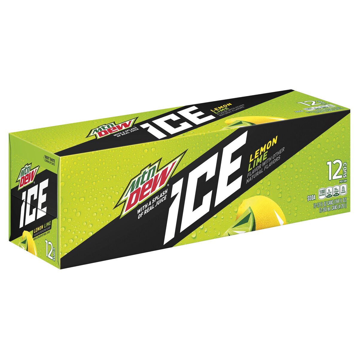 slide 5 of 7, Mountain Dew Ice Lemon Lime, 12 ct; 12 fl oz