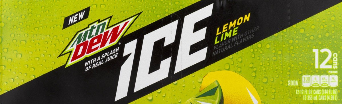 slide 7 of 7, Mountain Dew Ice Lemon Lime, 12 ct; 12 fl oz