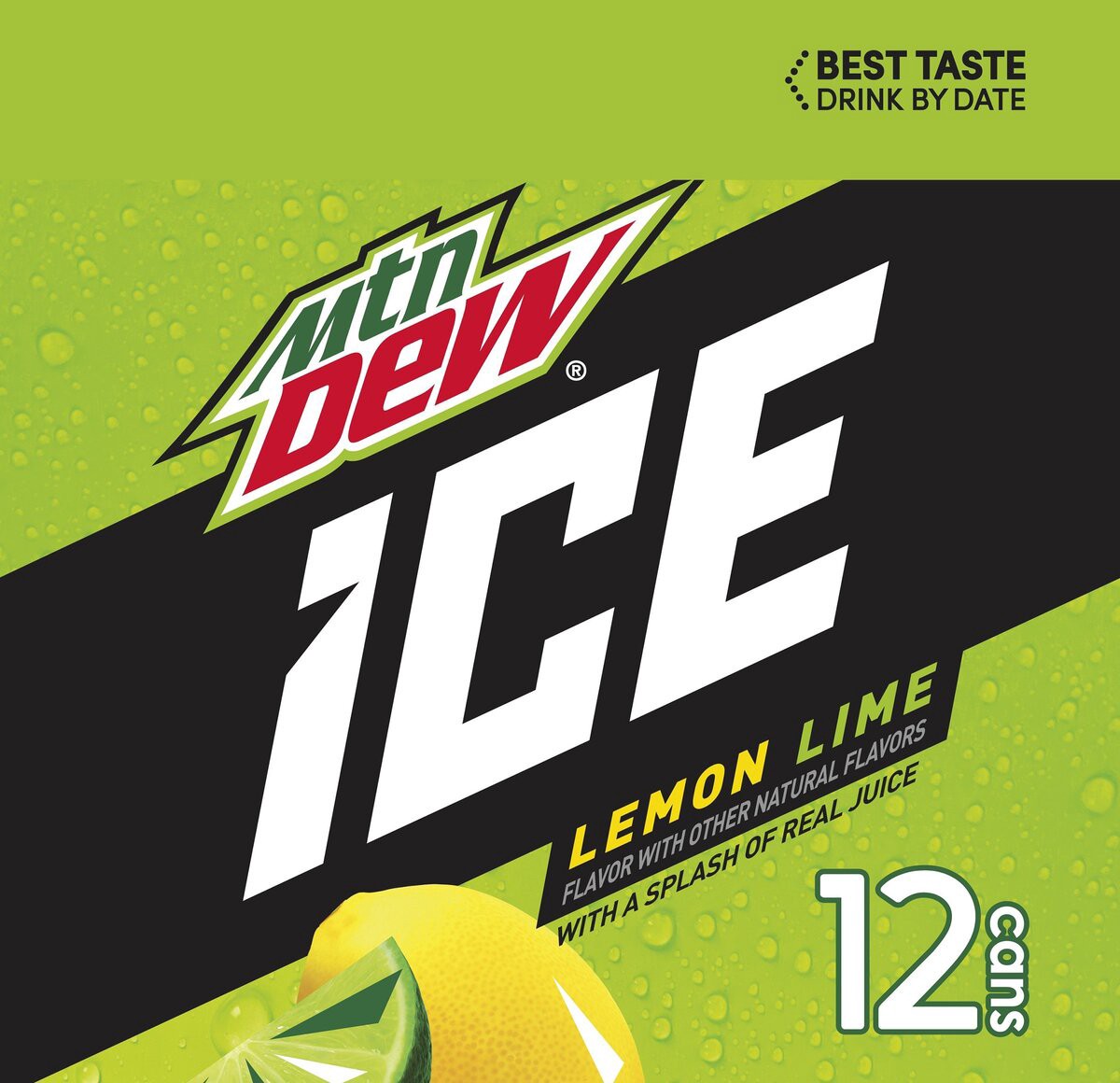 slide 4 of 7, Mountain Dew Ice Lemon Lime, 12 ct; 12 fl oz