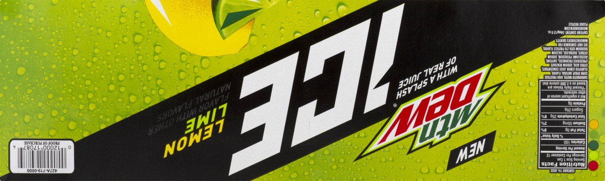 slide 3 of 7, Mountain Dew Ice Lemon Lime, 12 ct; 12 fl oz
