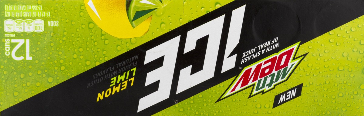 slide 2 of 7, Mountain Dew Ice Lemon Lime, 12 ct; 12 fl oz