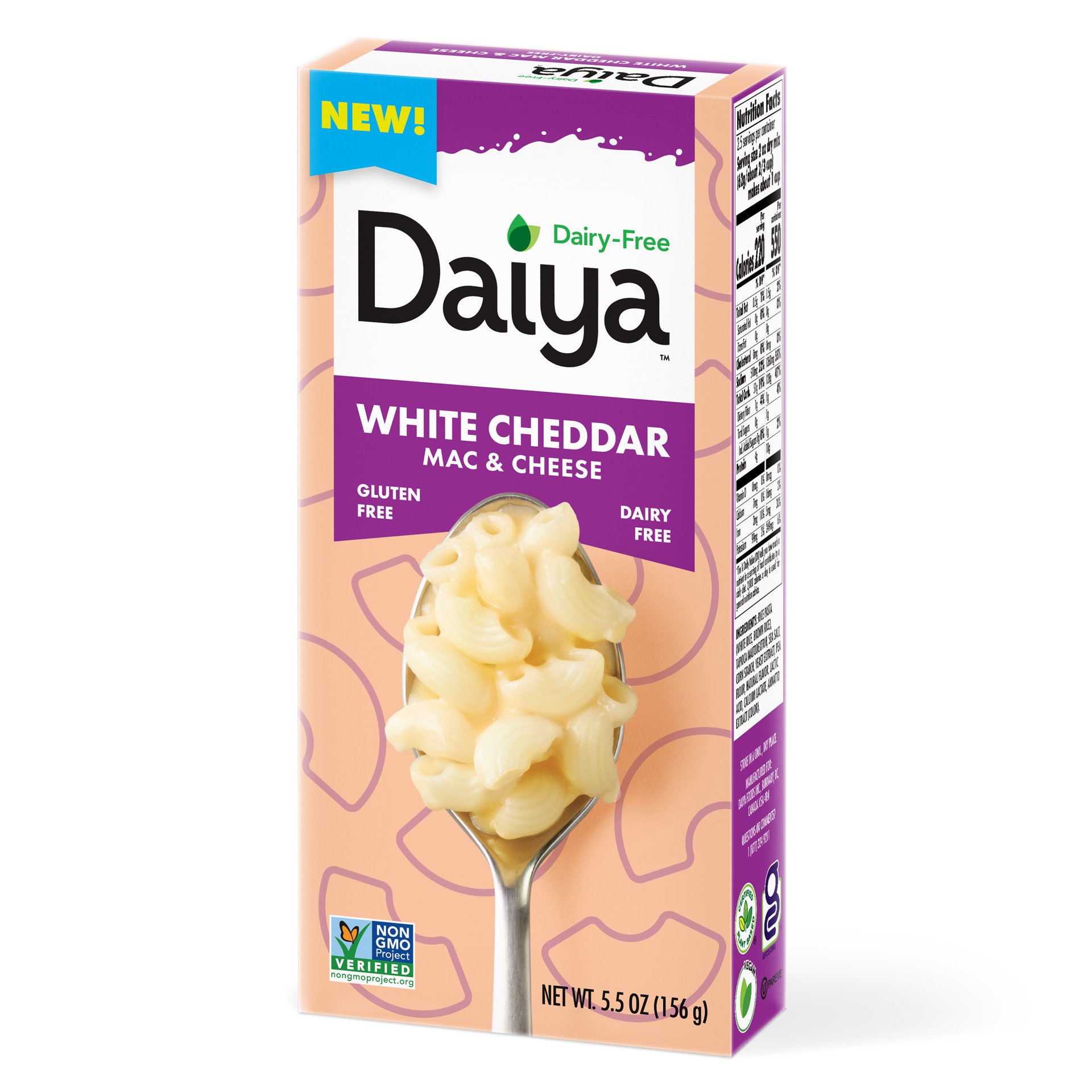 slide 4 of 8, Daiya Dairy-Free White Cheddar Mac & Cheese 5.5 oz, 5.5 oz