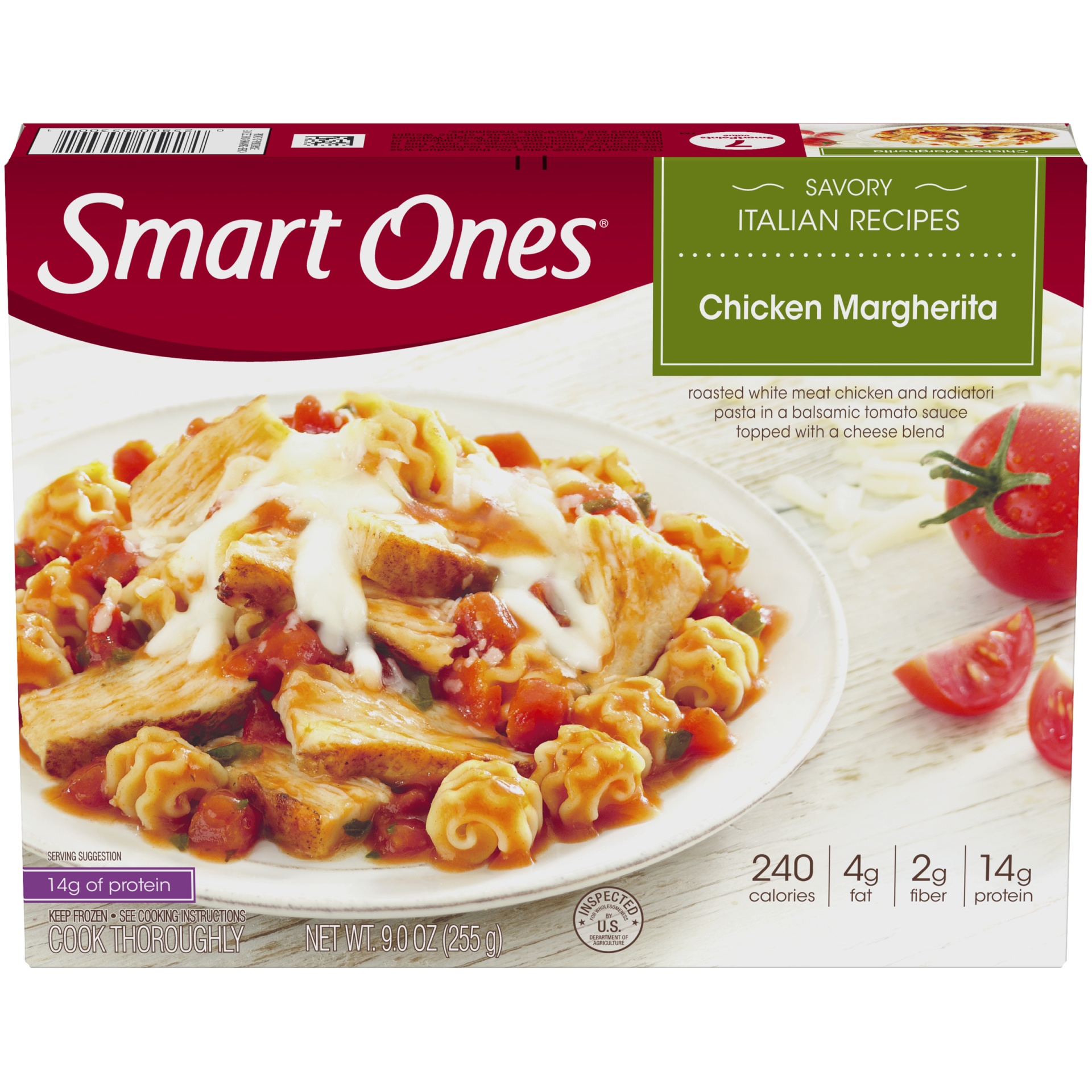 slide 1 of 6, Smart Ones Savory Italian Recipes Chicken Margherita 9 oz Box, 9 oz