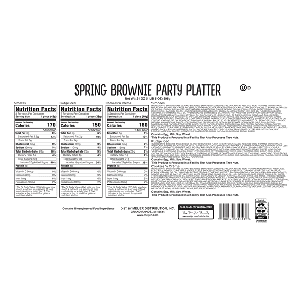 slide 2 of 13, FRESH FROM MEIJER Meijer Spring Variety Brownie Party Platter /, 15 ct; 21 oz