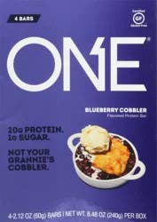 One Blueberry Cobbler Flavored Protein Bar 4 - 2.12 oz