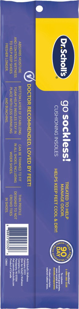 slide 2 of 2, Dr. Scholl's Go Sockless Cushioning Insoles, 3 ct