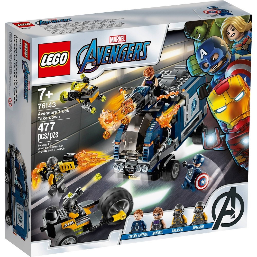 slide 4 of 7, LEGO Marvel Avengers Truck Take-Down 76143 Captain America and Hawkeye Set, 1 ct